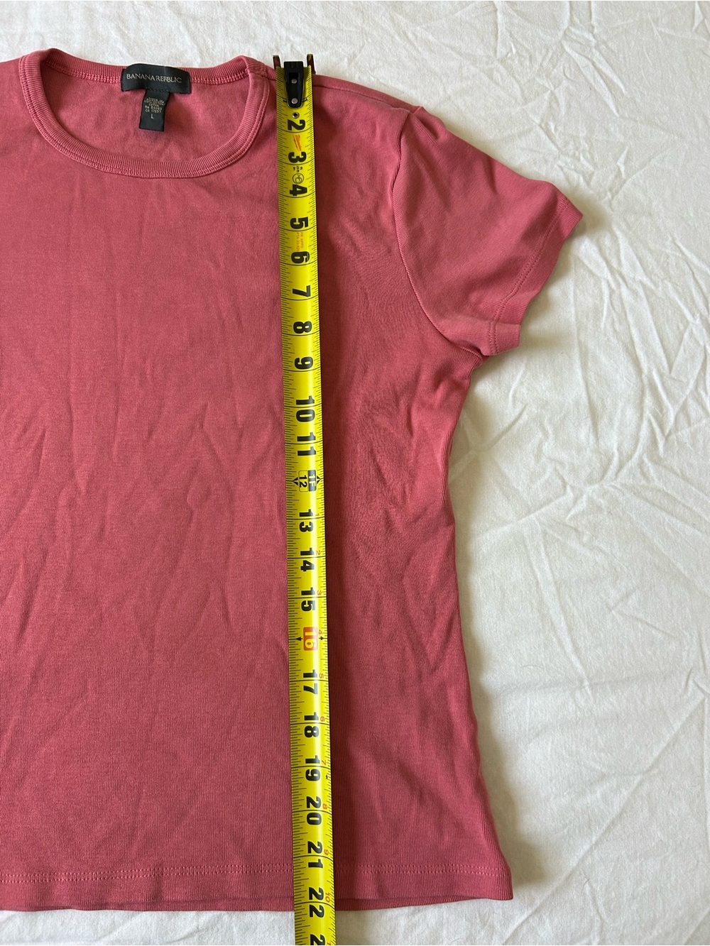 Banana Republic 100% Cotton Pink Short Sleeve Top | Size Large - Picture 4 of 6